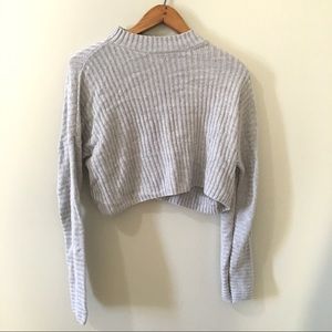 Grey Cropped Sweater